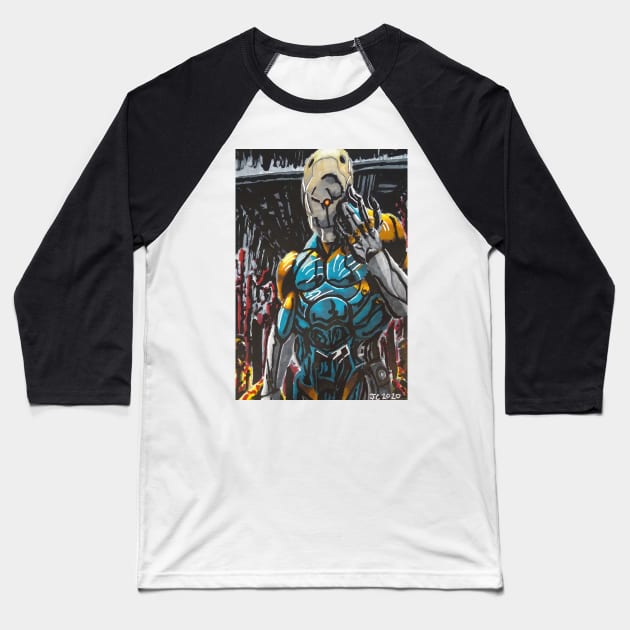 Metal Gear Solid - "Bone & Sinew" Gray Fox portrait (original) Baseball T-Shirt by StagArtStudios